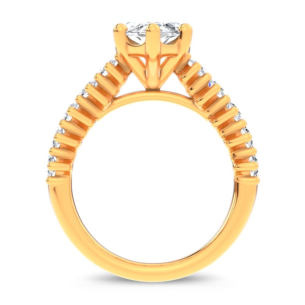14K 4.60CT Certified Lab Grown Engagement Ring - Image 3