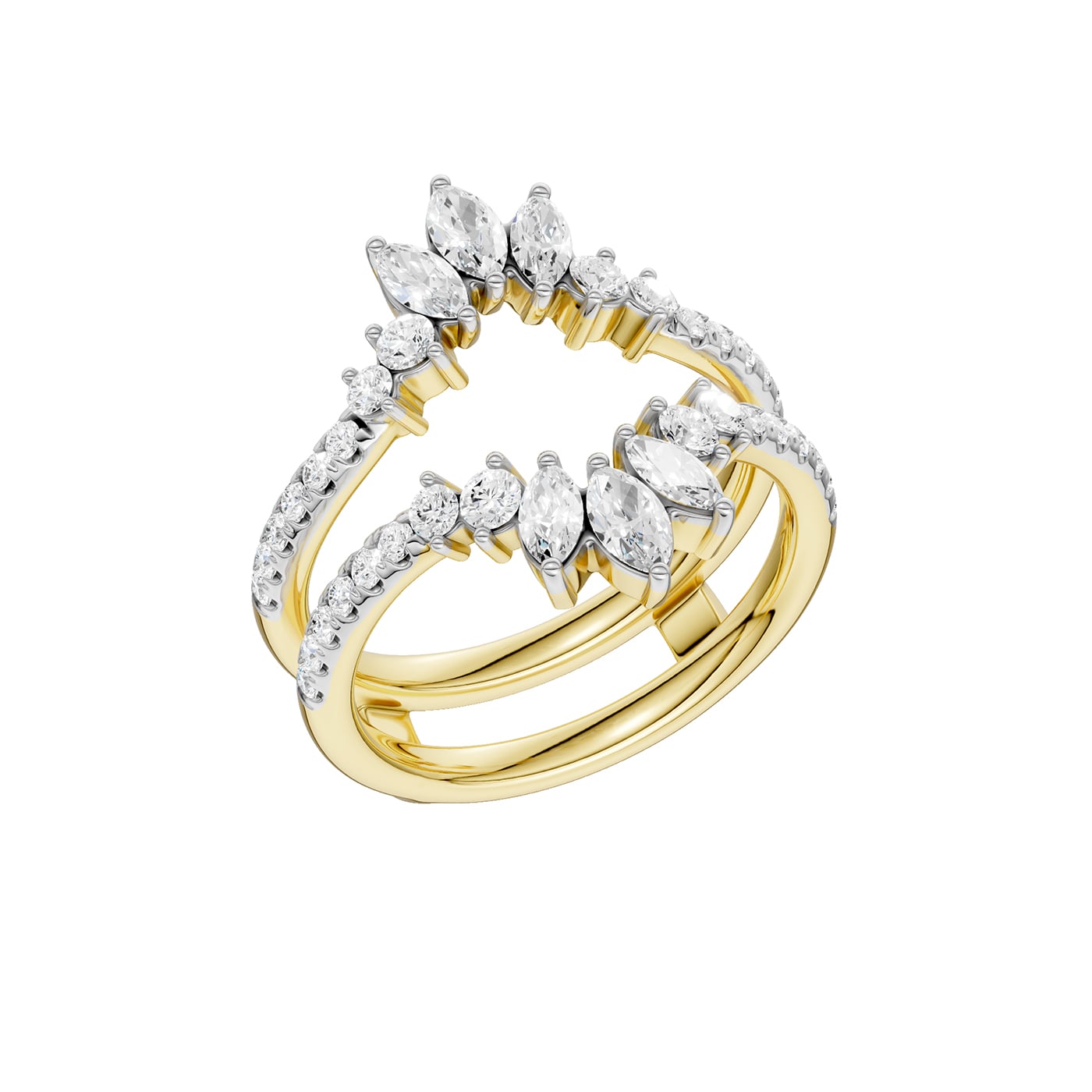 14K 1.00CT Certified Lab Grown Diamond Ring Guard - Image 4