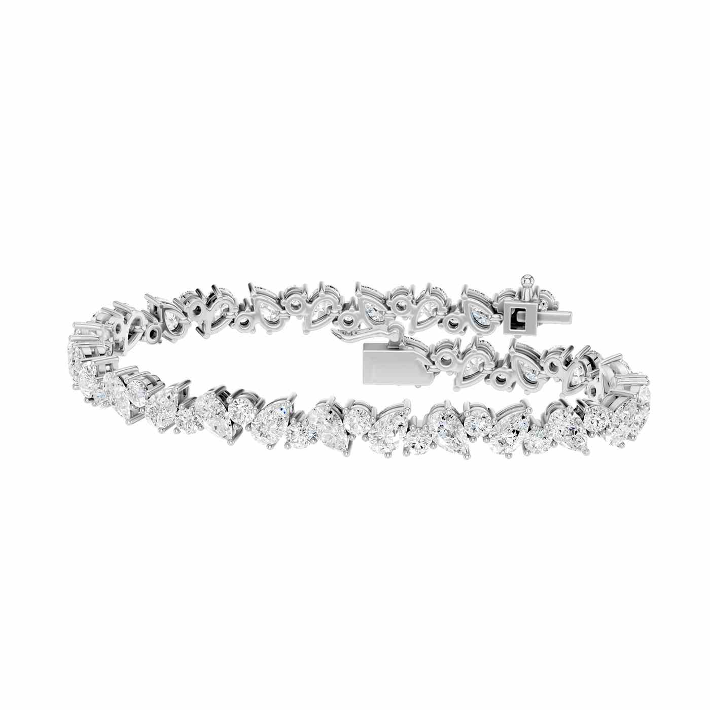 14K 9.65 CT Lab Grown Diamond Bracelet