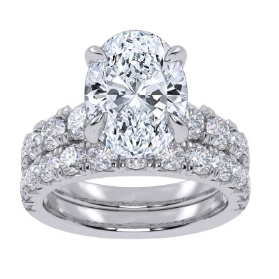 14K 5.04CT Certified Lab Grown Diamond Bridal Set