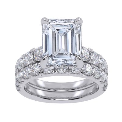 14K 5.04CT Certified Lab Grown Diamond Bridal Set