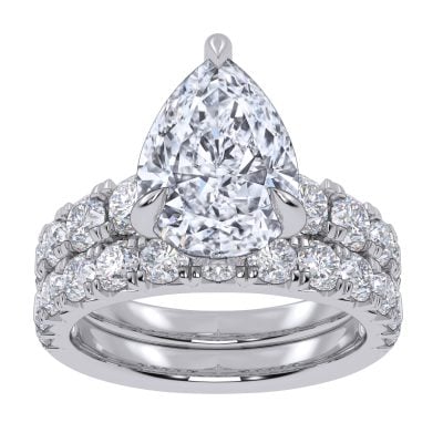 14K 5.04CT Certified Lab Grown Diamond Bridal Set