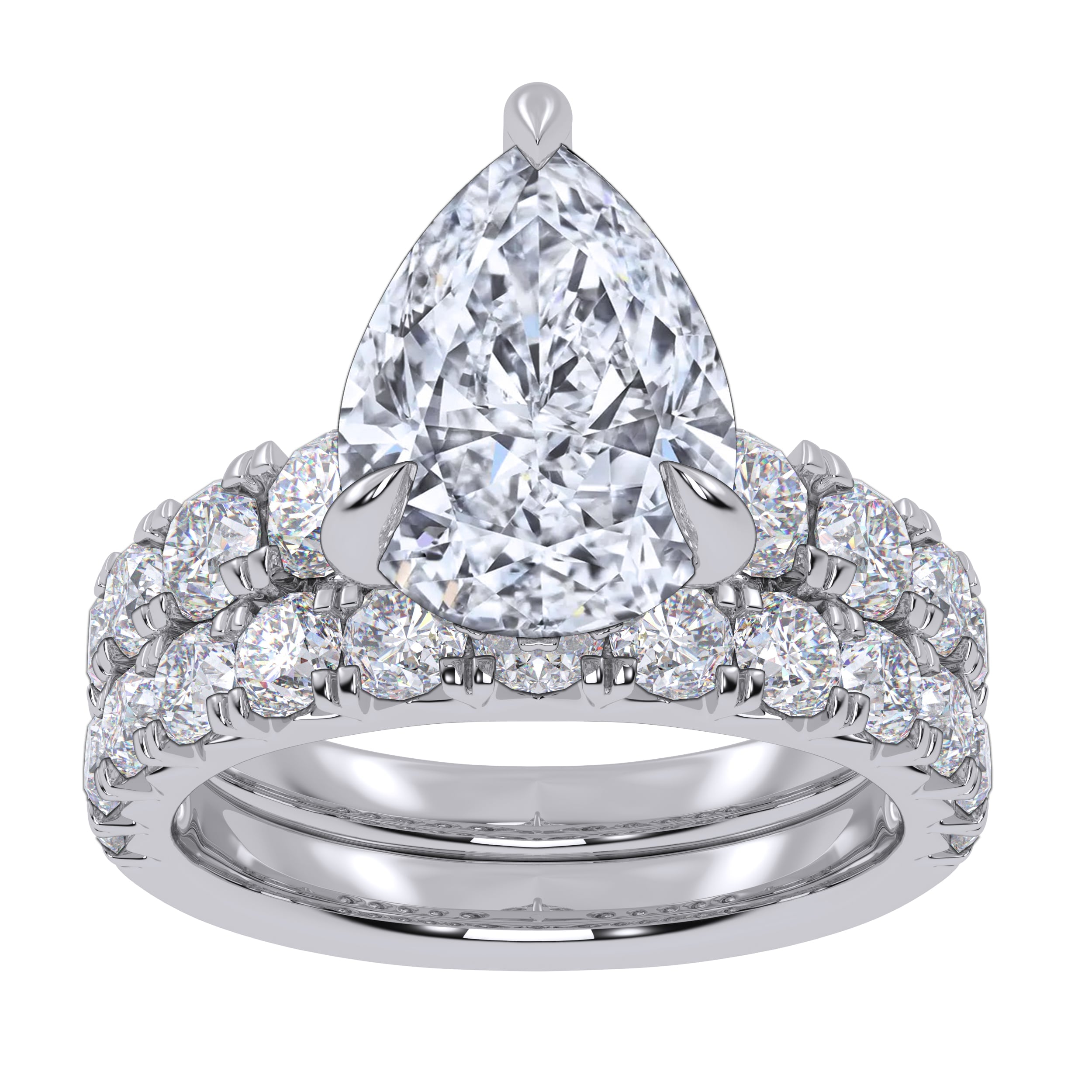 14K 5.04CT Certified Lab Grown Diamond Bridal Set