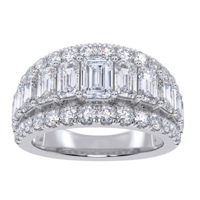 14K 4.00CT Certified Lab Grown Mens Band