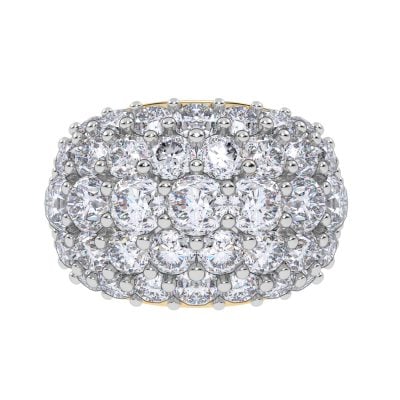 14K 6.00CT Certified Lab Grown Fancy Band