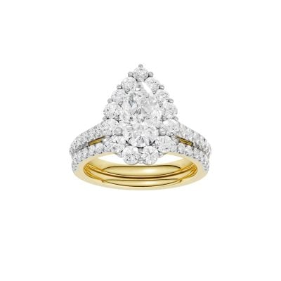 14K 2.50CT Certified Lab Grown Diamond Bridal Set