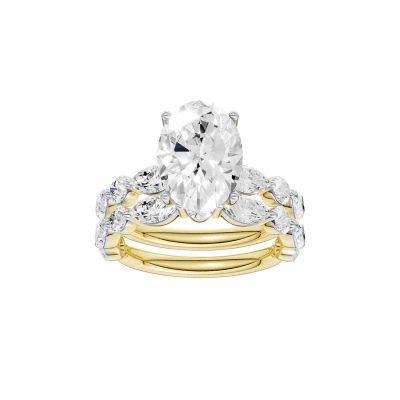 14K 6.00 CT Lab Grown Diamond Bridal Set