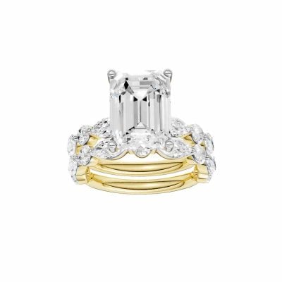 14K 6.00 CT Lab Grown Diamond Bridal Set