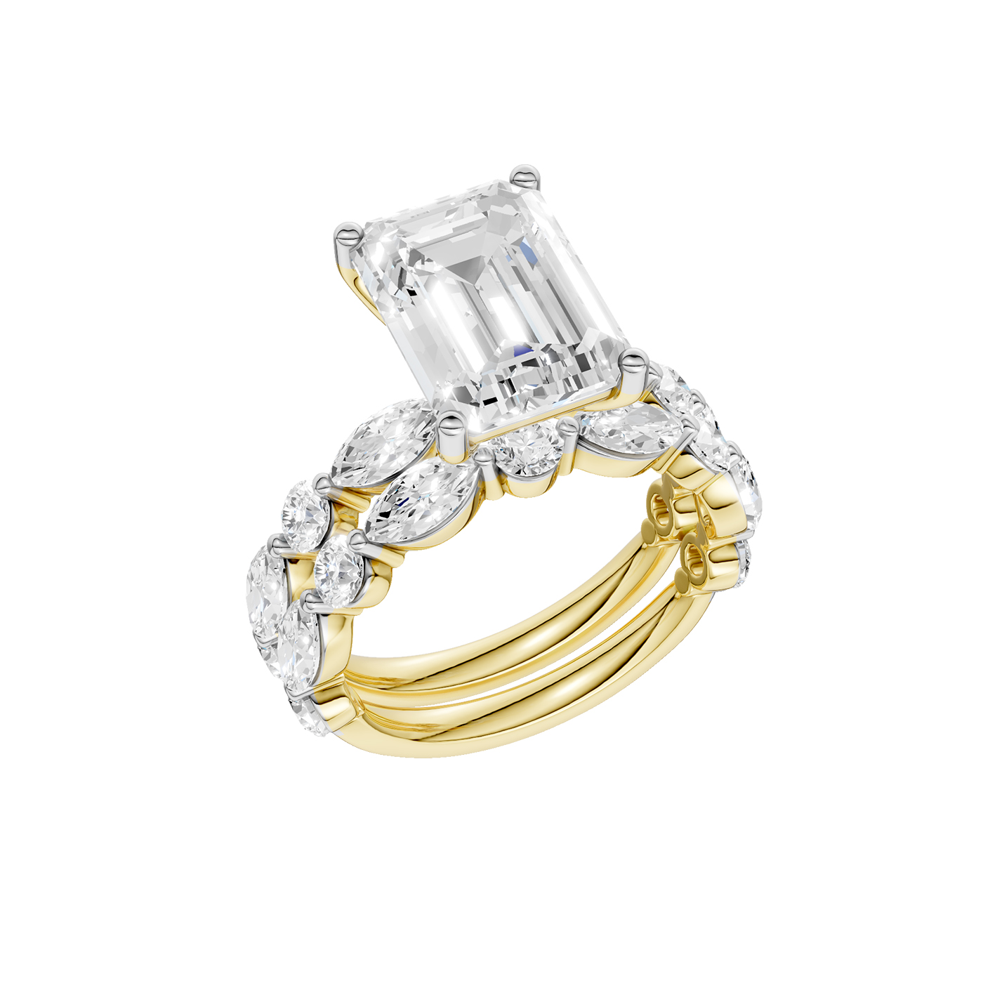 14K 6.00 CT Lab Grown Diamond Bridal Set - Image 2