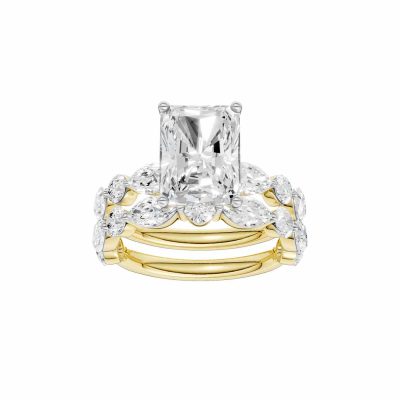 14K 5.00 CT Lab Grown Diamond Bridal Set
