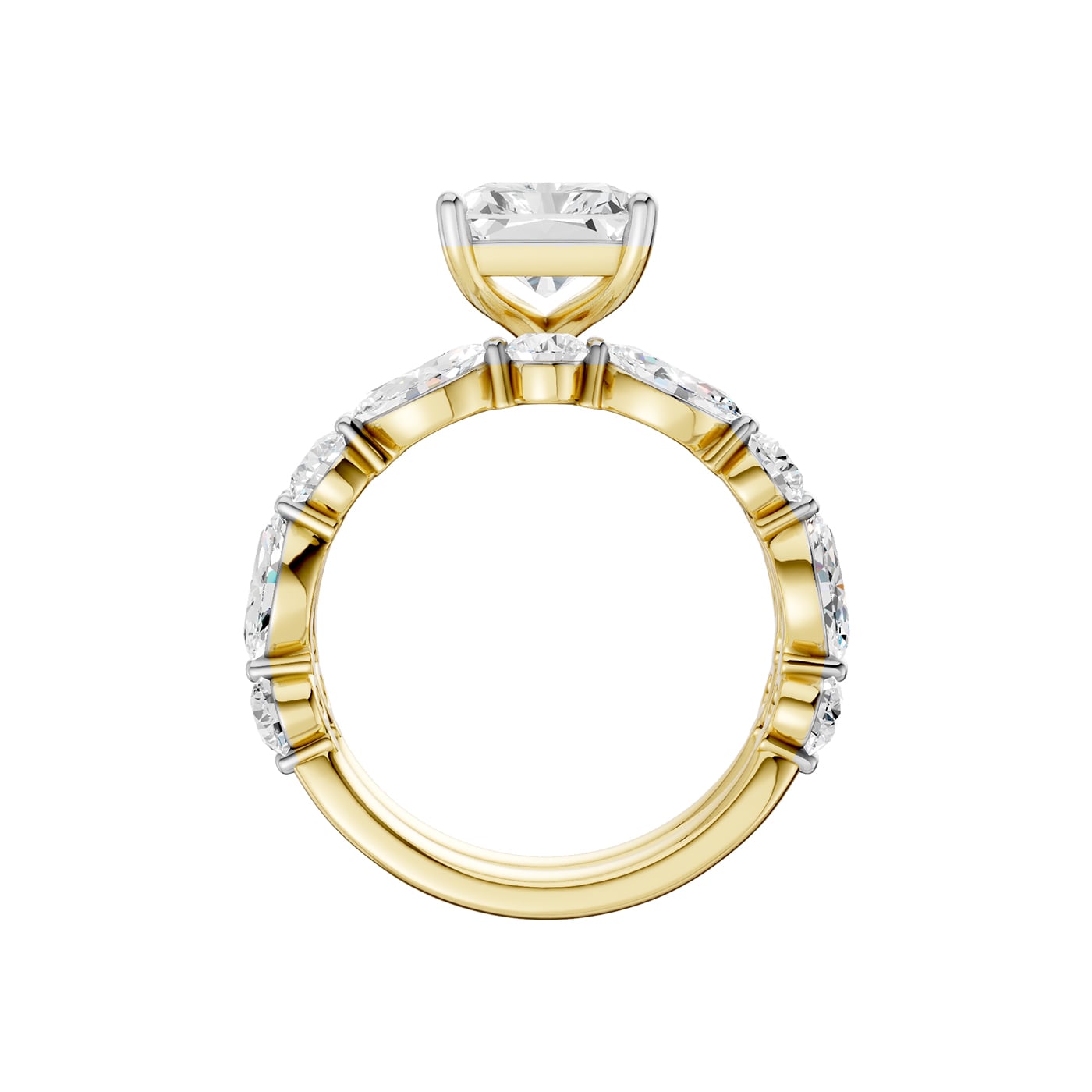 14K 5.00 CT Lab Grown Diamond Bridal Set - Image 3