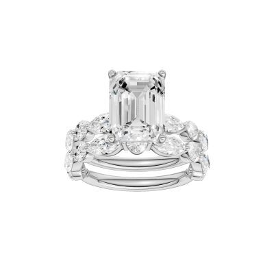 14K 5.00 CT Lab Grown Diamond Bridal Set