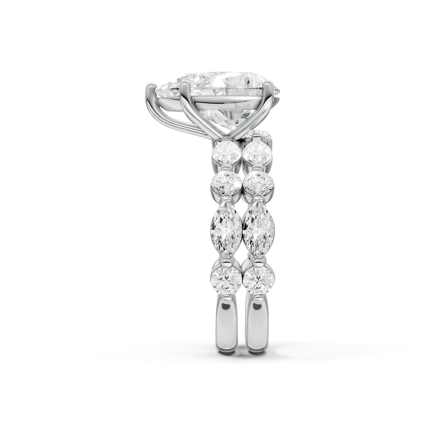 14K 5.00 CT Lab Grown Diamond Bridal Set - Image 2