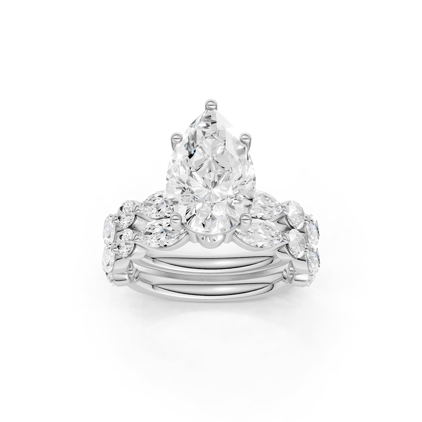 14K 5.00 CT Lab Grown Diamond Bridal Set - Image 3