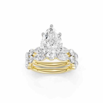 14K 5.00 CT Lab Grown Diamond Bridal Set