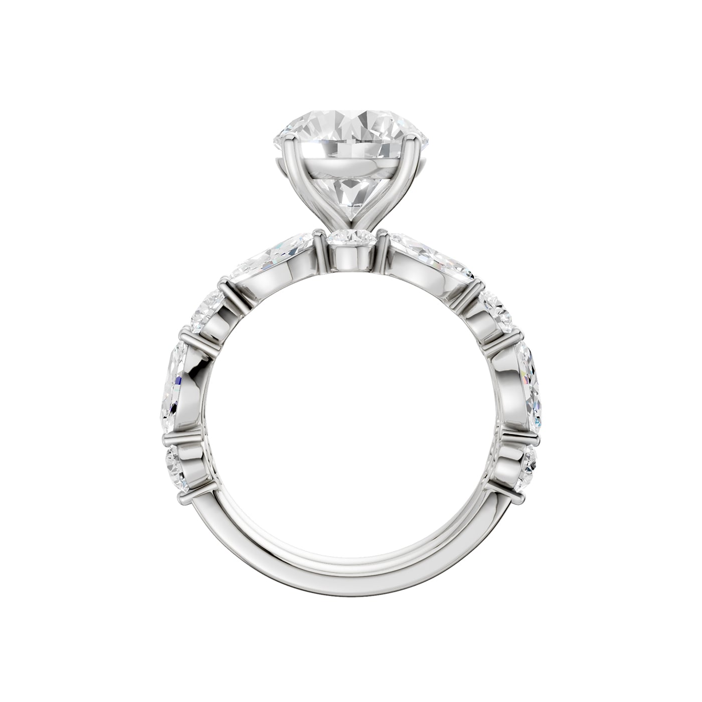 14K 5.00 CT Lab Grown Diamond Bridal Set - Image 4