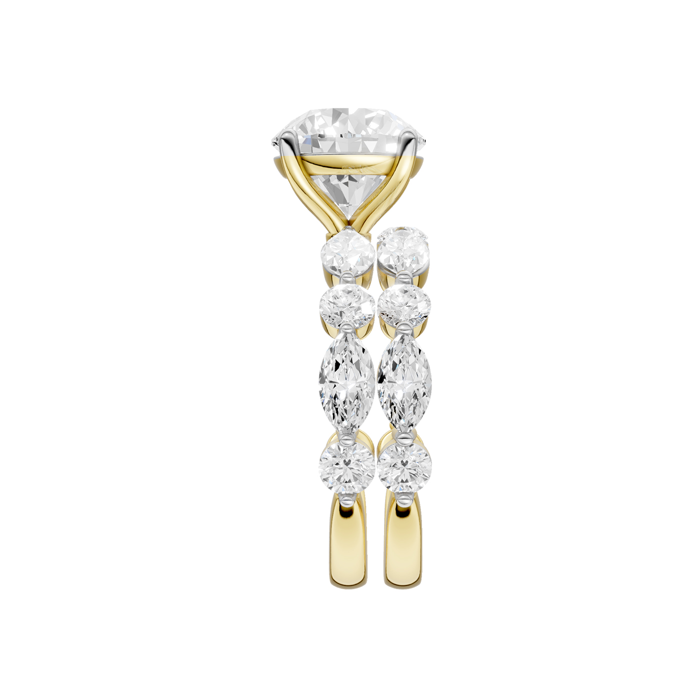 14K 5.00 CT Lab Grown Diamond Bridal Set - Image 3