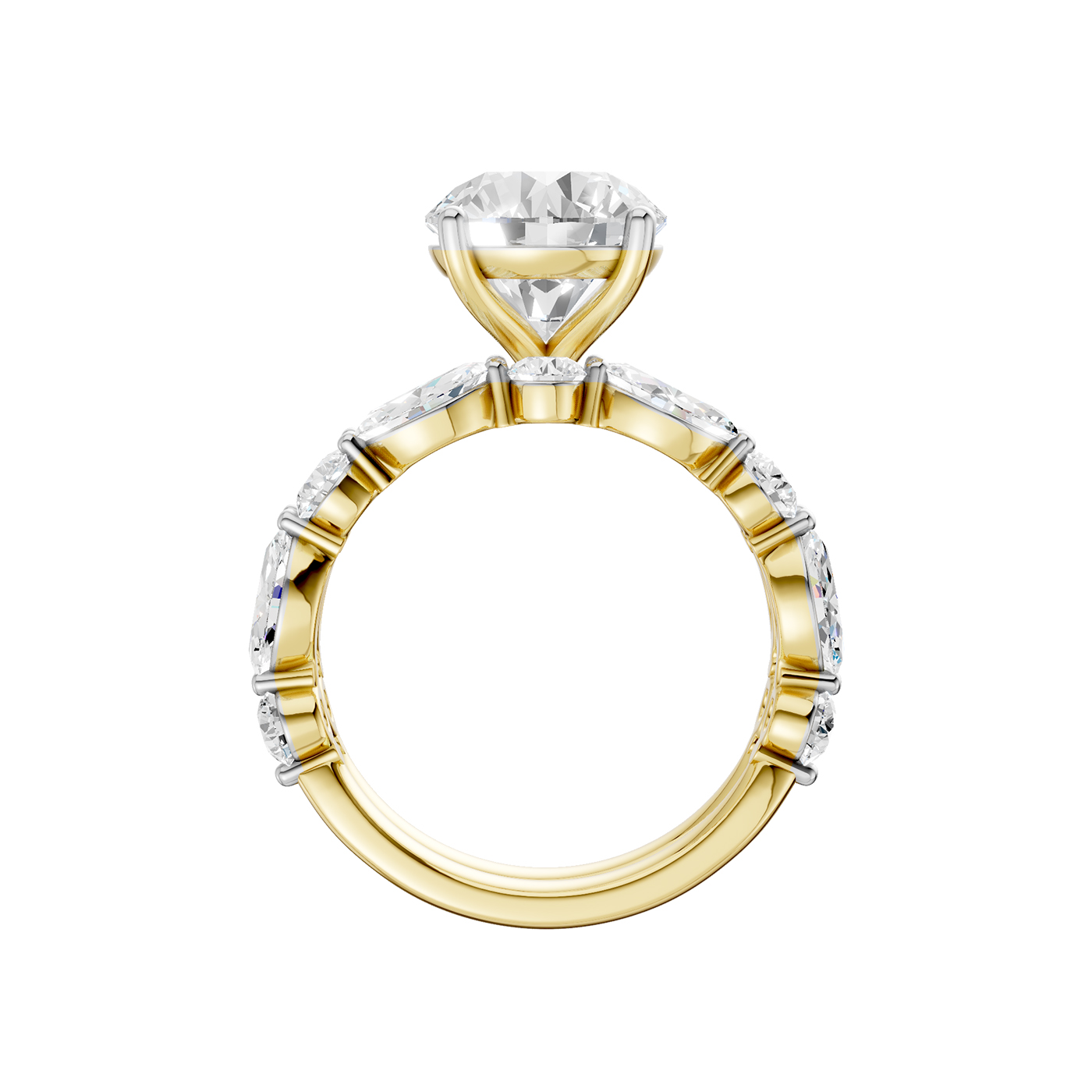 14K 5.00 CT Lab Grown Diamond Bridal Set - Image 4