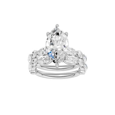 14K 5.00 CT Lab Grown Diamond Bridal Set