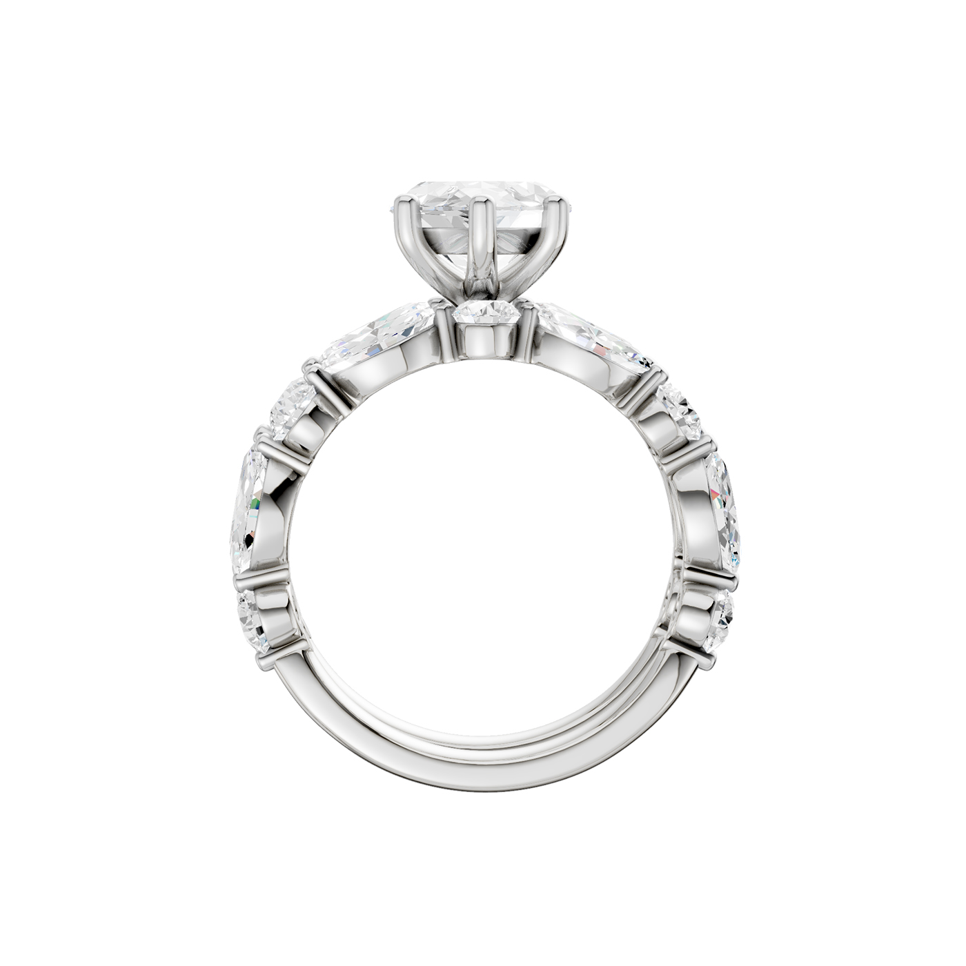 14K 5.00 CT Lab Grown Diamond Bridal Set - Image 3