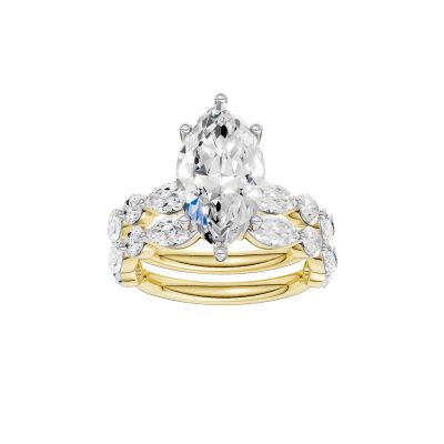 14K 5.00 CT Lab Grown Diamond Bridal Set