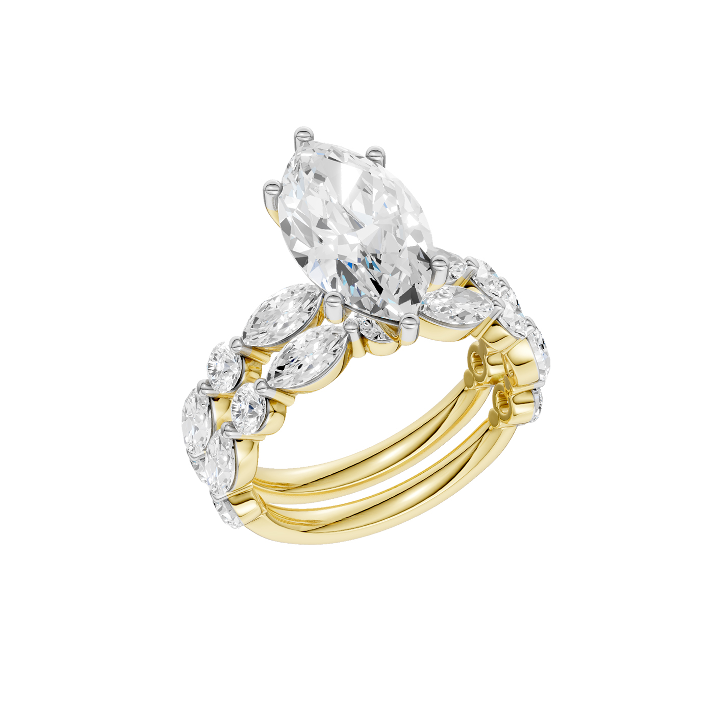 14K 5.00 CT Lab Grown Diamond Bridal Set - Image 2