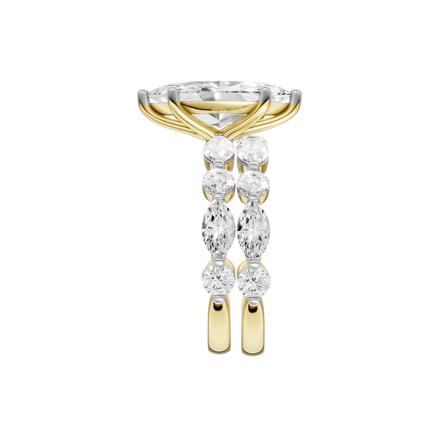 14K 5.00 CT Lab Grown Diamond Bridal Set - Image 3