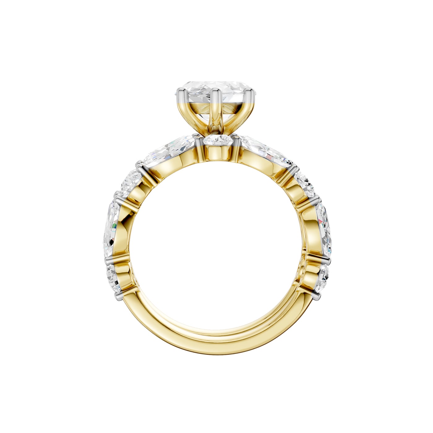 14K 5.00 CT Lab Grown Diamond Bridal Set - Image 4