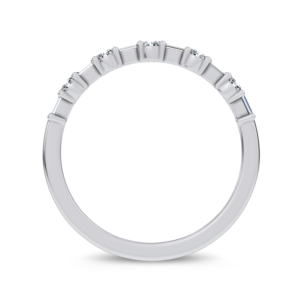 14K 0.25CT Certified Lab Grown Fancy Band - Image 3