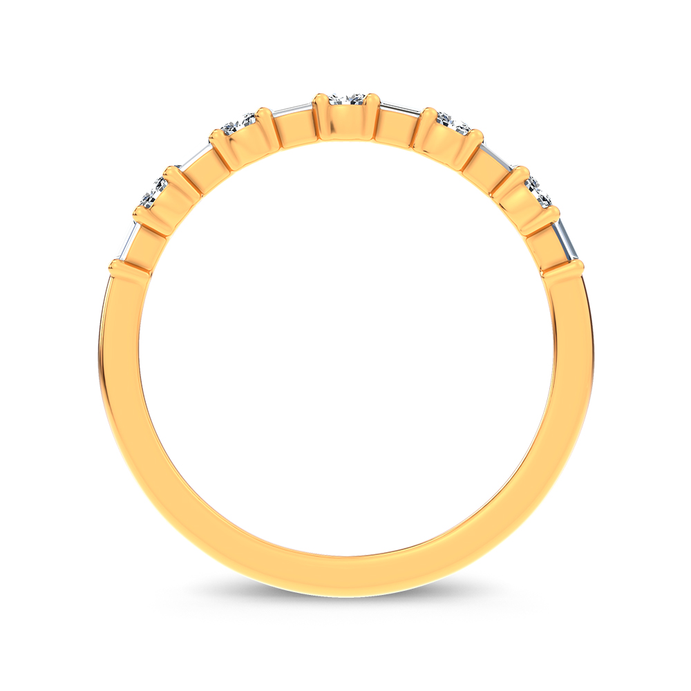 14K 0.25CT Certified Lab Grown Fancy Band - Image 3
