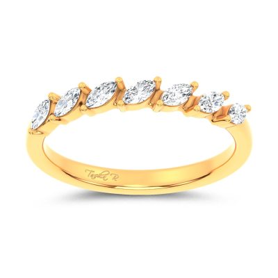 14K 0.25CT Certified Lab Grown Fancy Band