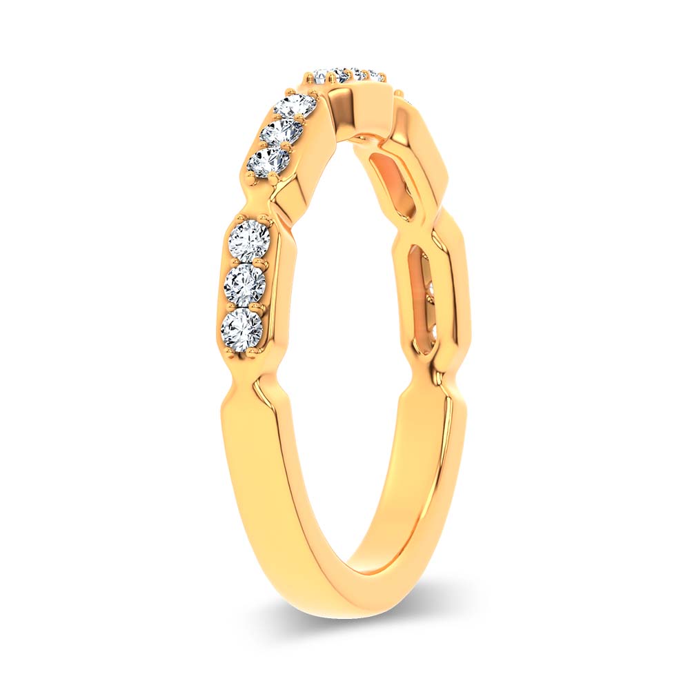 14K 0.25CT Certified Lab Grown Fancy Band - Image 2