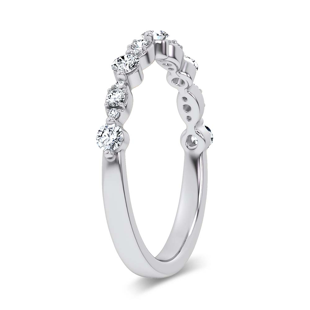 14K 0.25CT Certified Lab Grown Fancy Band - Image 2