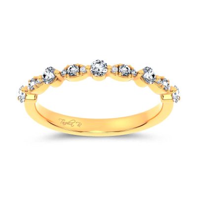 14K 0.25CT Certified Lab Grown Fancy Band