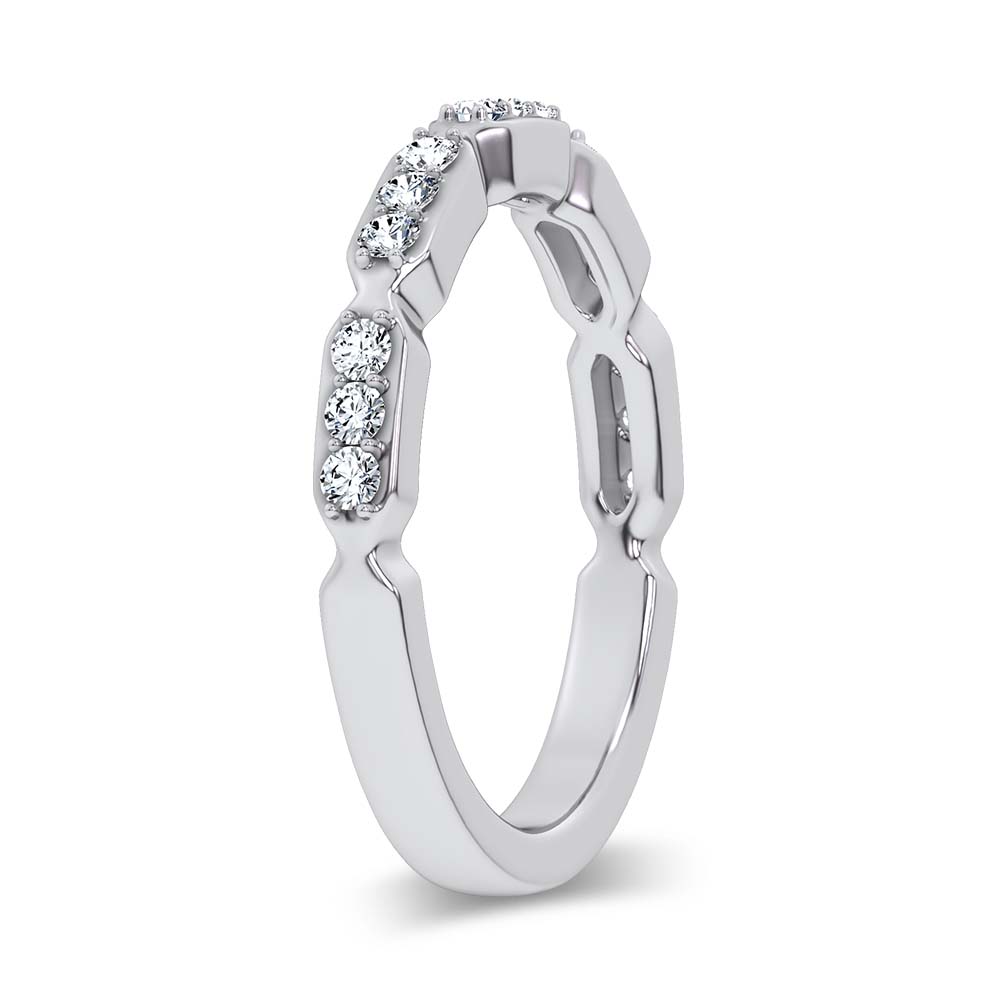 14K 0.25CT Certified Lab Grown Fancy Band - Image 2