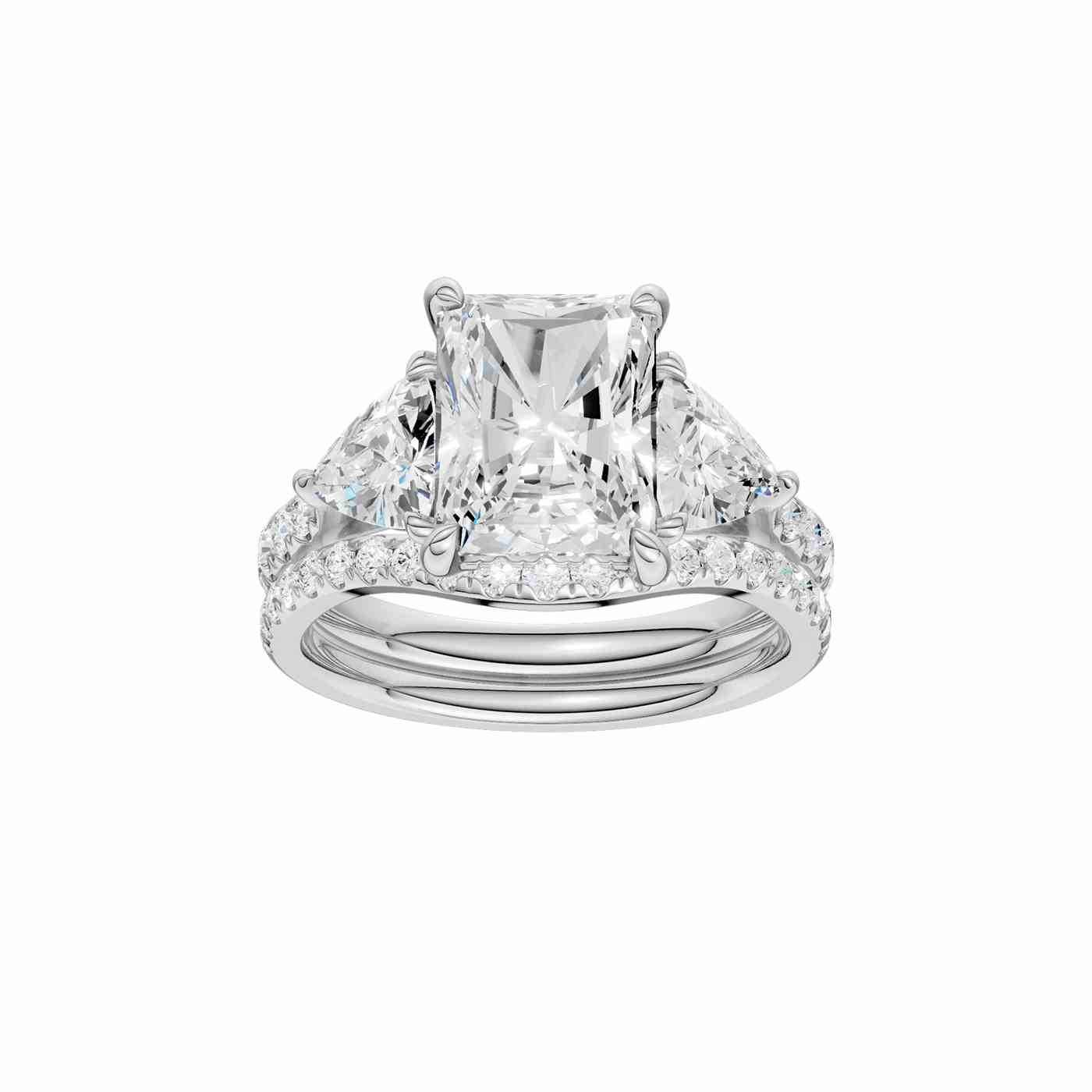 14K 4.50 CT Lab Grown Diamond Bridal Set