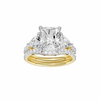 14K 4.50 CT Lab Grown Diamond Bridal Set