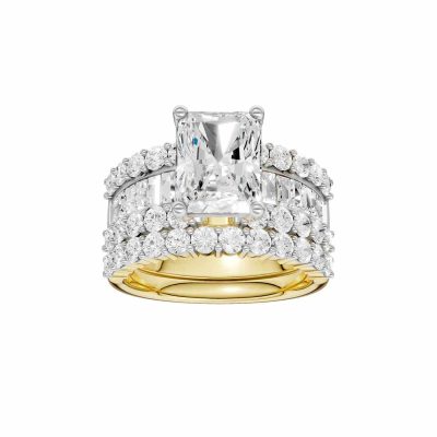 14K 5.00 CT Lab Grown Diamond Bridal Set