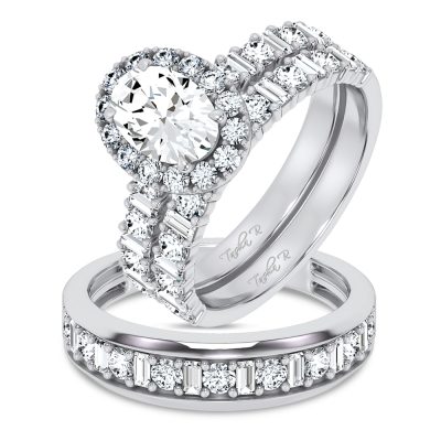 14K 3.00CT Certified Lab Grown TRIO SET