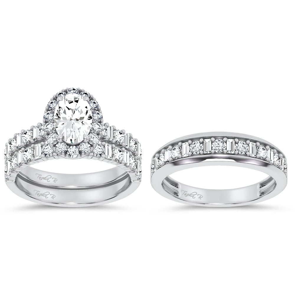 14K 3.00CT Certified Lab Grown TRIO SET - Image 2