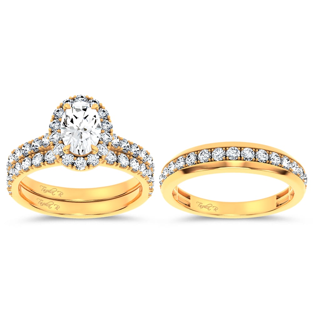 14K 3.03CT Certified Lab Grown TRIO SET - Image 2
