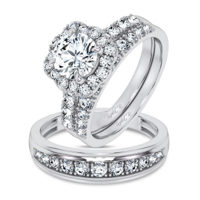 14K 3.00CT Certified Lab Grown TRIO SET