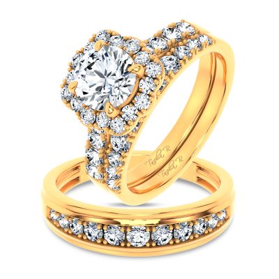 14K 3.00CT Certified Lab Grown TRIO SET