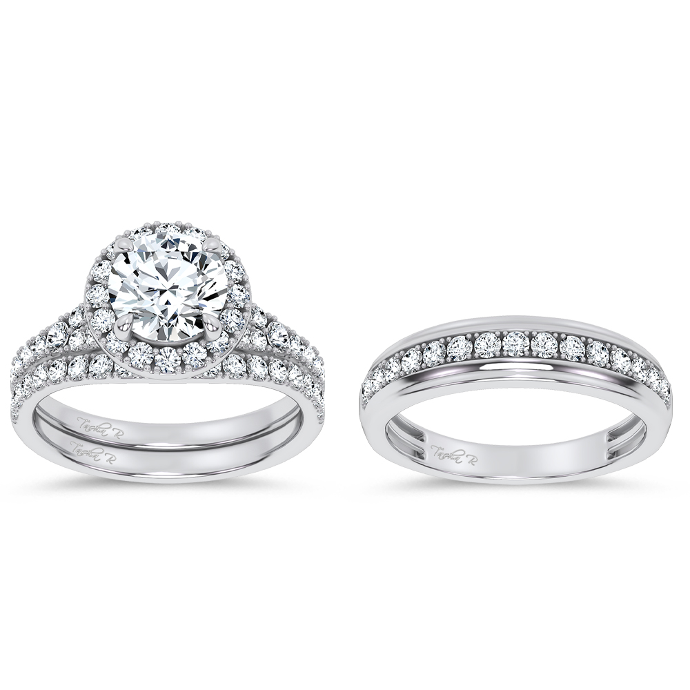 14K 3.00CT DIAMOND TRIO SET - Image 2