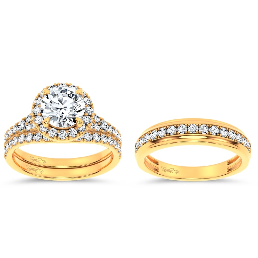 14K 3.00CT DIAMOND TRIO SET - Image 2