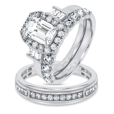 14K 3.00CT DIAMOND TRIO SET