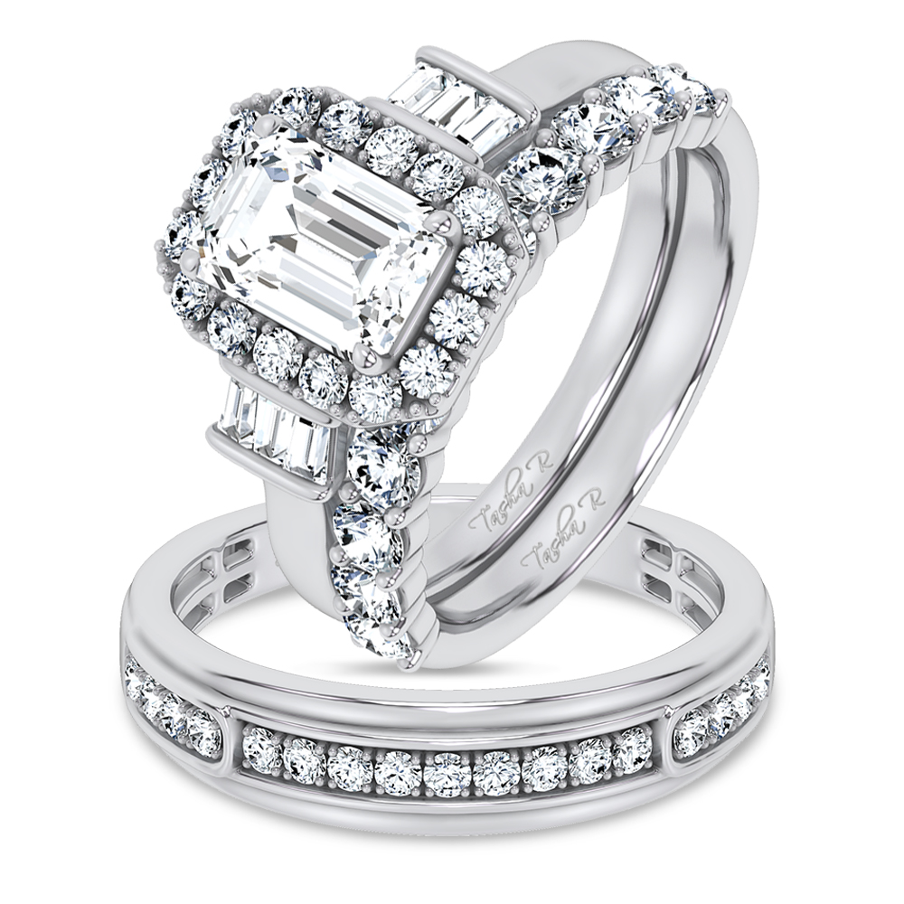 14K 3.00CT DIAMOND TRIO SET