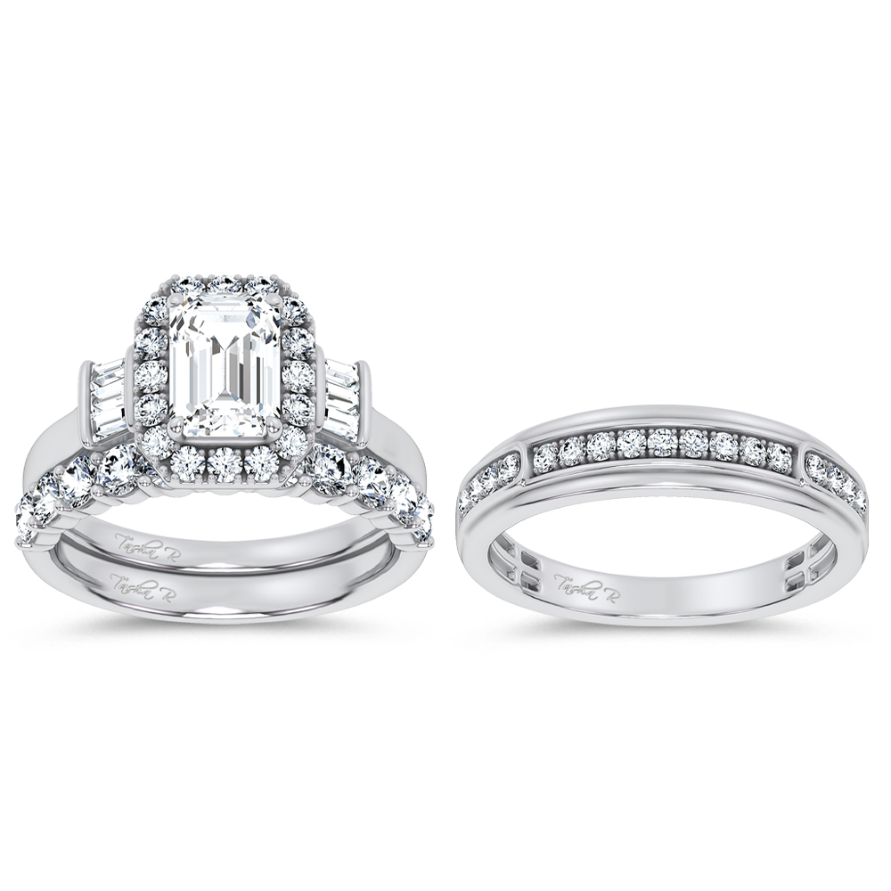 14K 3.00CT DIAMOND TRIO SET - Image 2