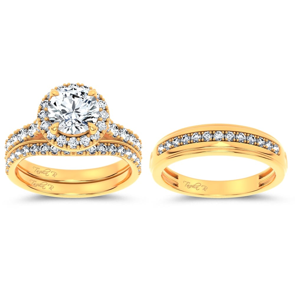 14K 2.94CT Certified Lab Grown TRIO SET - Image 2