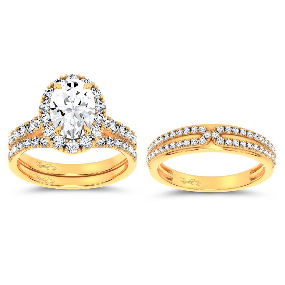 14k 3.17CT Certified Lab Grown Trio Sets - Image 2